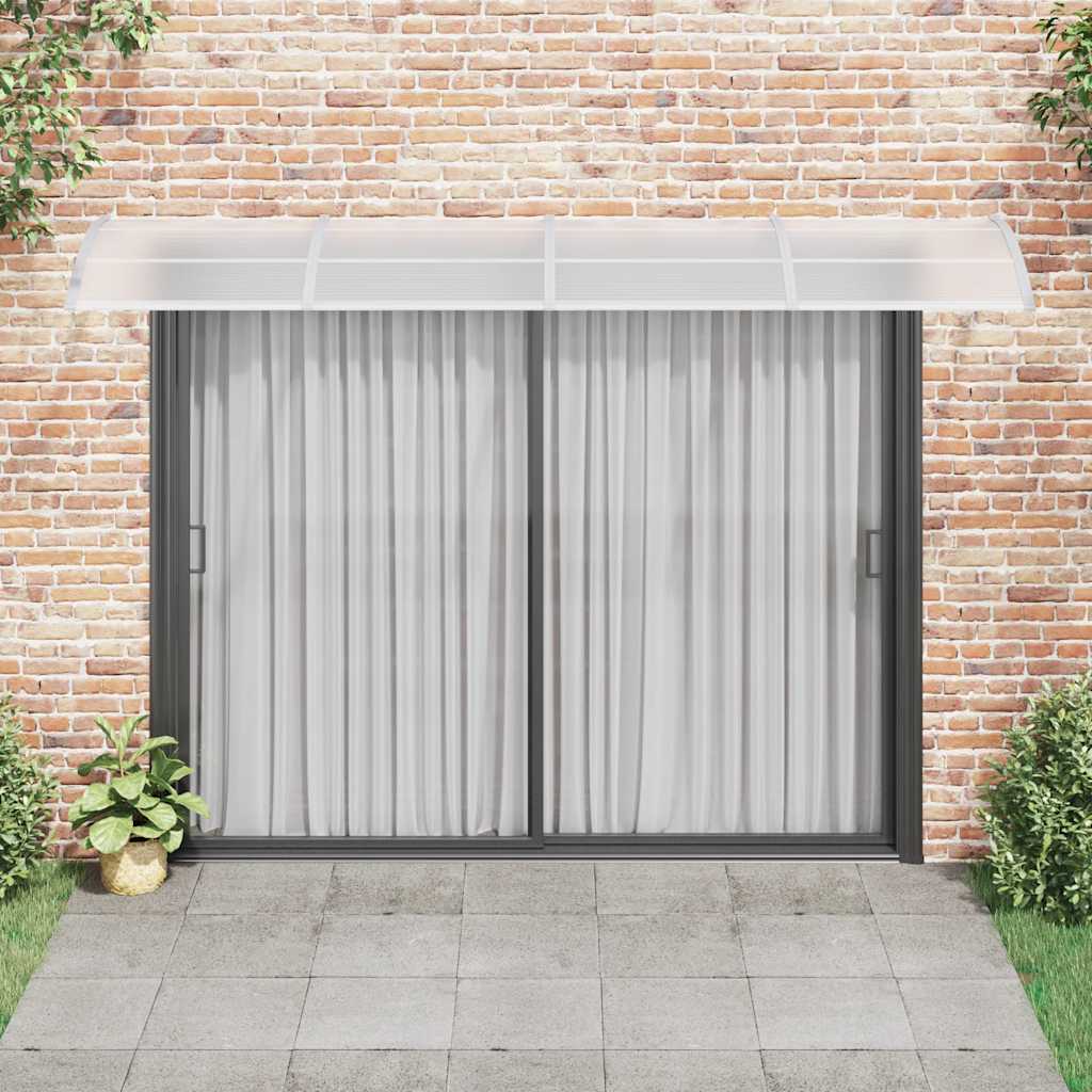 Nadstrešnica za vrata siva 350x100 cm polikarbonat