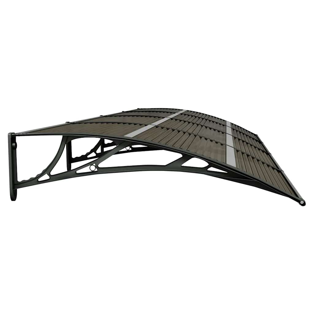 Nadstrešnica za vrata Crna 350x100 cm Polikarbonat