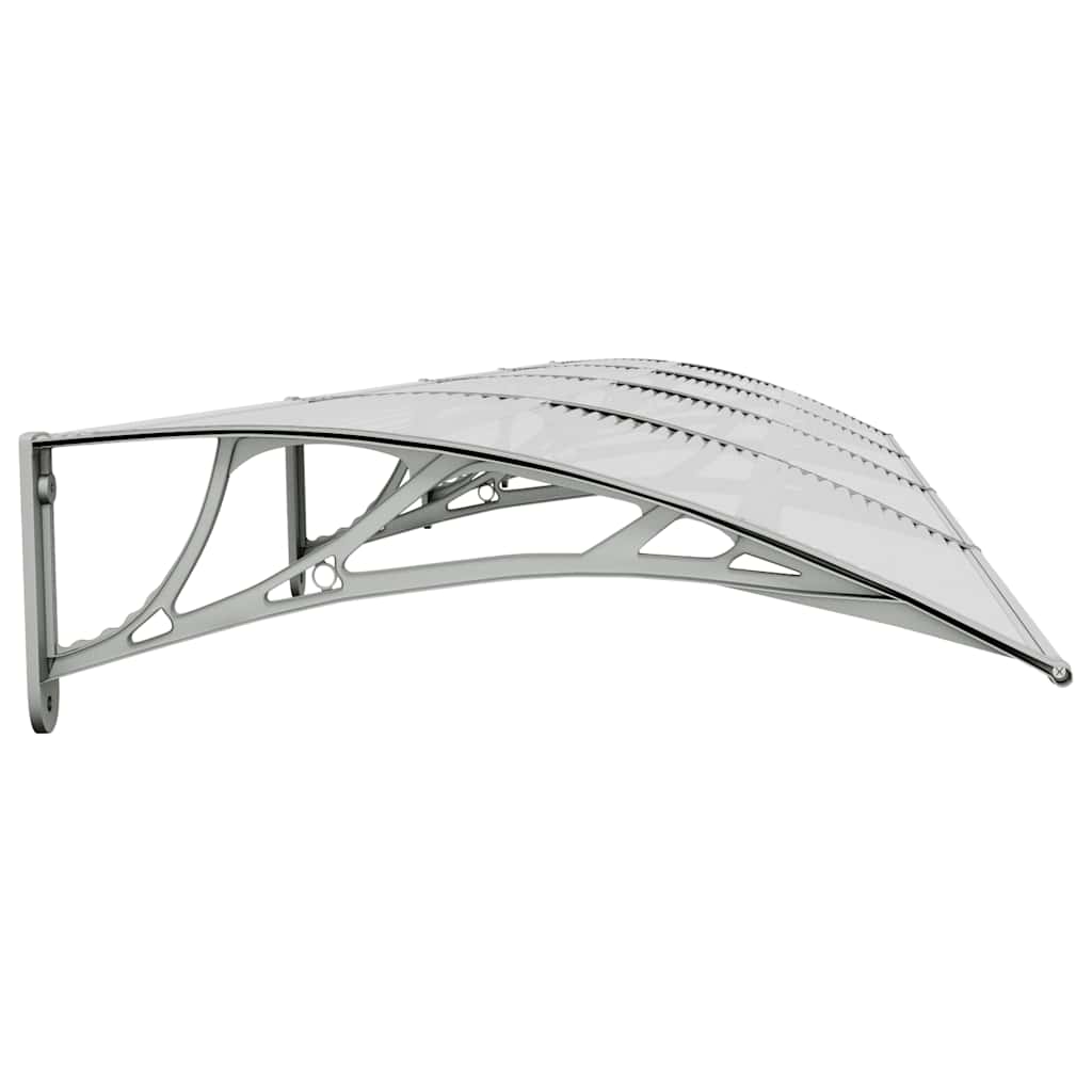 Nadstrešnica za vrata siva i prozirna 400x75 cm polikarbonat