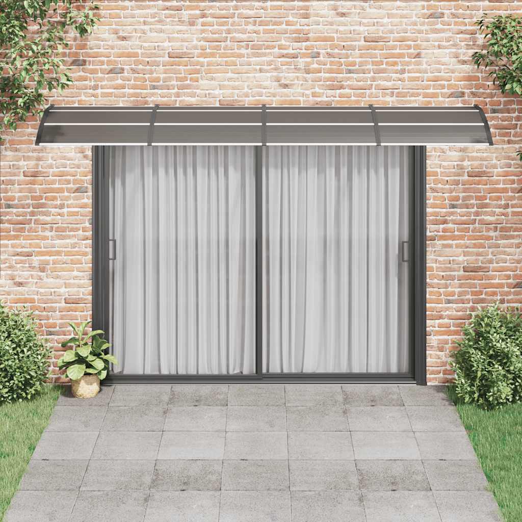Nadstrešnica za vrata crna 400 x 75 cm polikarbonatna