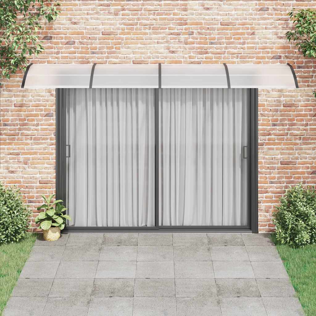 Nadstrešnica za vrata crna 400 x 100 cm polikarbonatna
