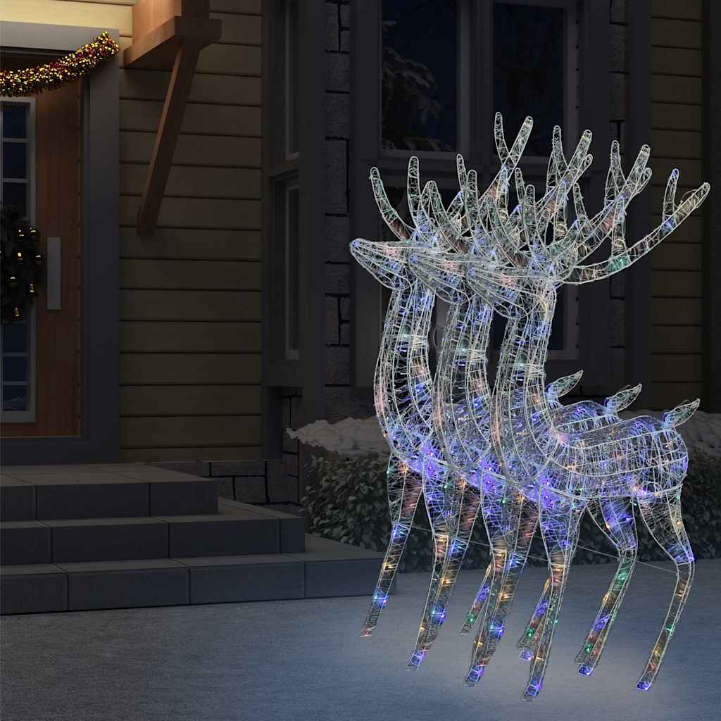XXL akrilni božićni sobovi 250 LED 3 kom 180 cm šareni