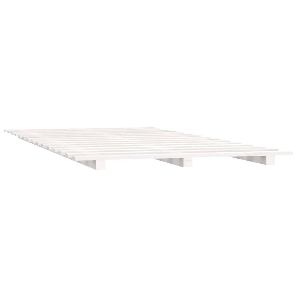 Okvir za krevet bijeli 150x200cm od masivne borovine