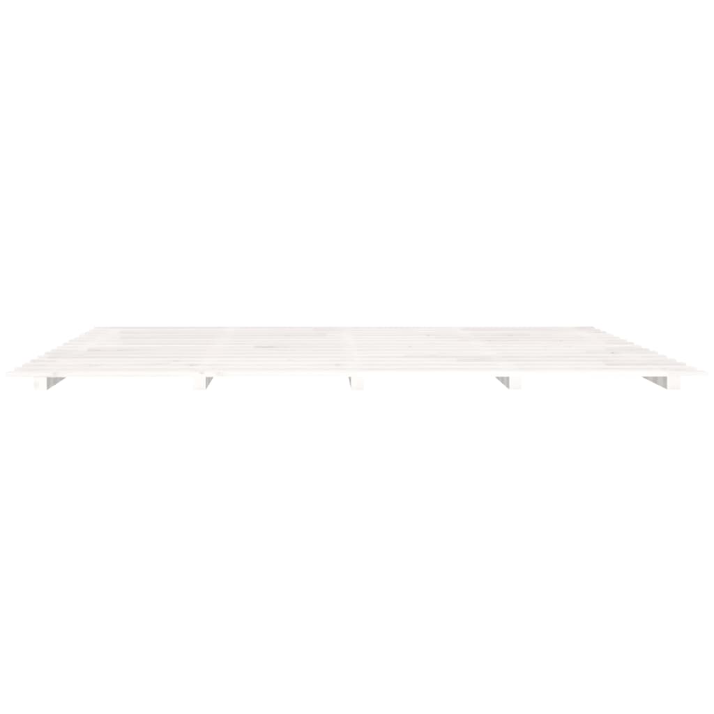 Okvir za krevet bijeli 160x200 cm od masivne borovine