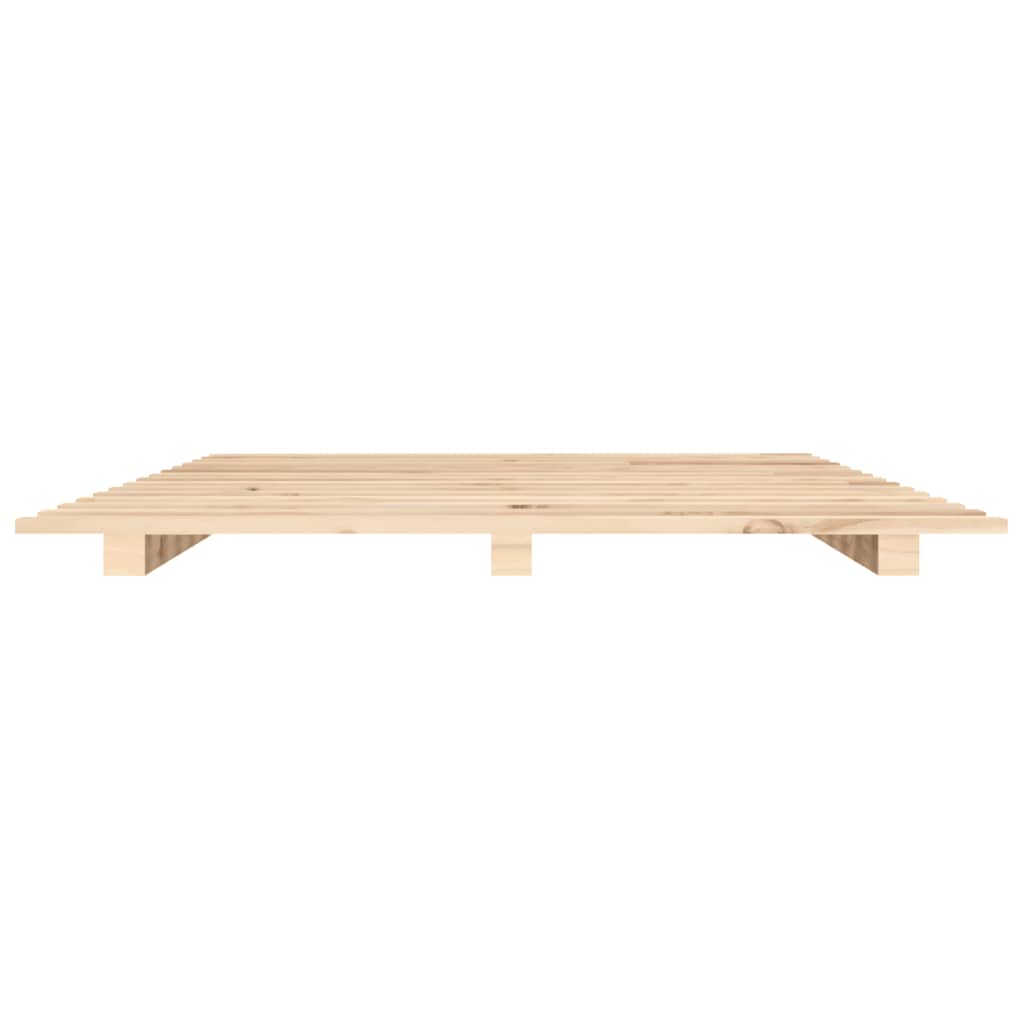 Okvir za krevet crni 75x190 cm od masivne borovine