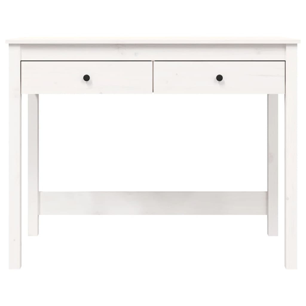 Radni stol s ladicama Bijela 100x50x78 cm od masivne borovine