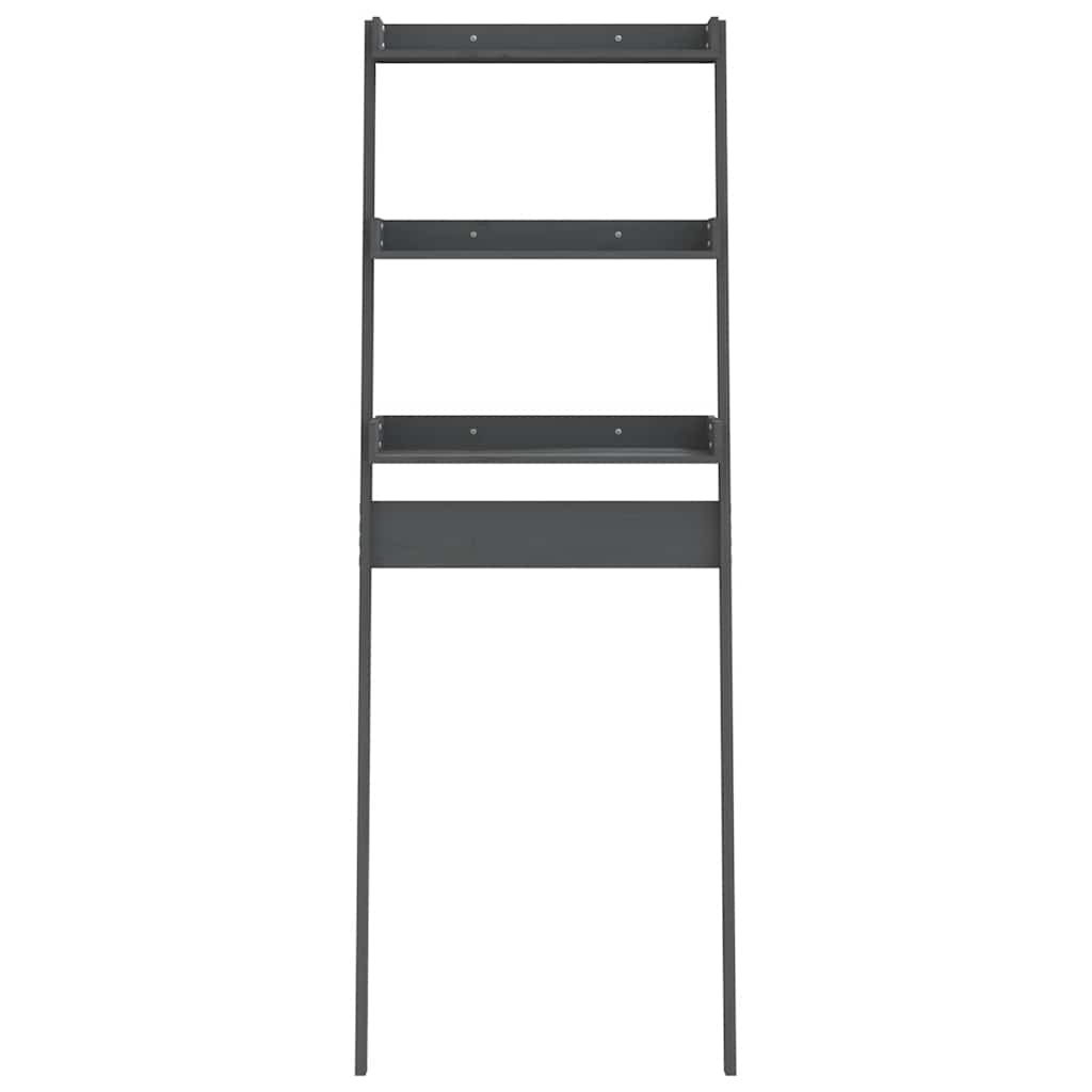 Stalak za kupaonicu sivi 63,5 x 32 x179 cm od masivne borovine