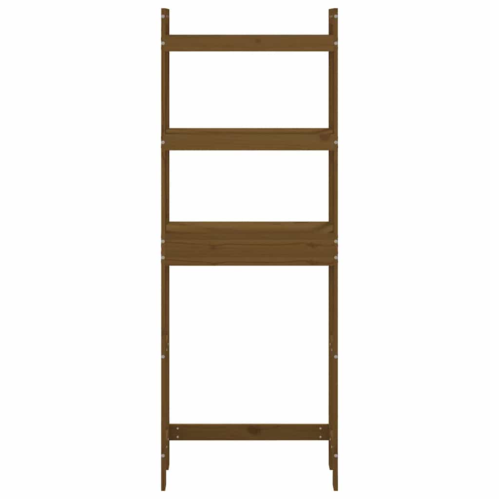 Stalak za kupaonicu boja meda 63 x 26 x 171 cm masivna borovina
