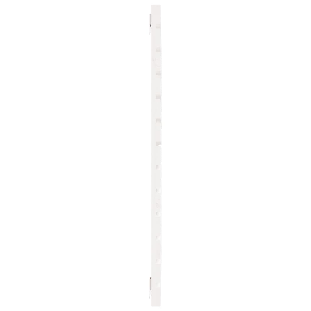 Zidno uzglavlje bijelo 106x3x91,5 cm od masivne borovine
