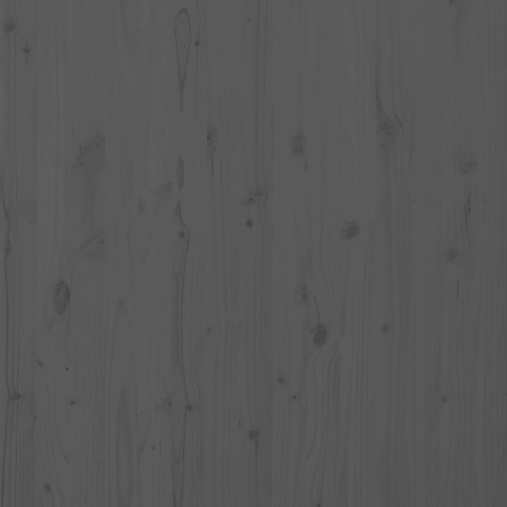 Zidno uzglavlje sivo 106x3x91,5 cm od masivne borovine
