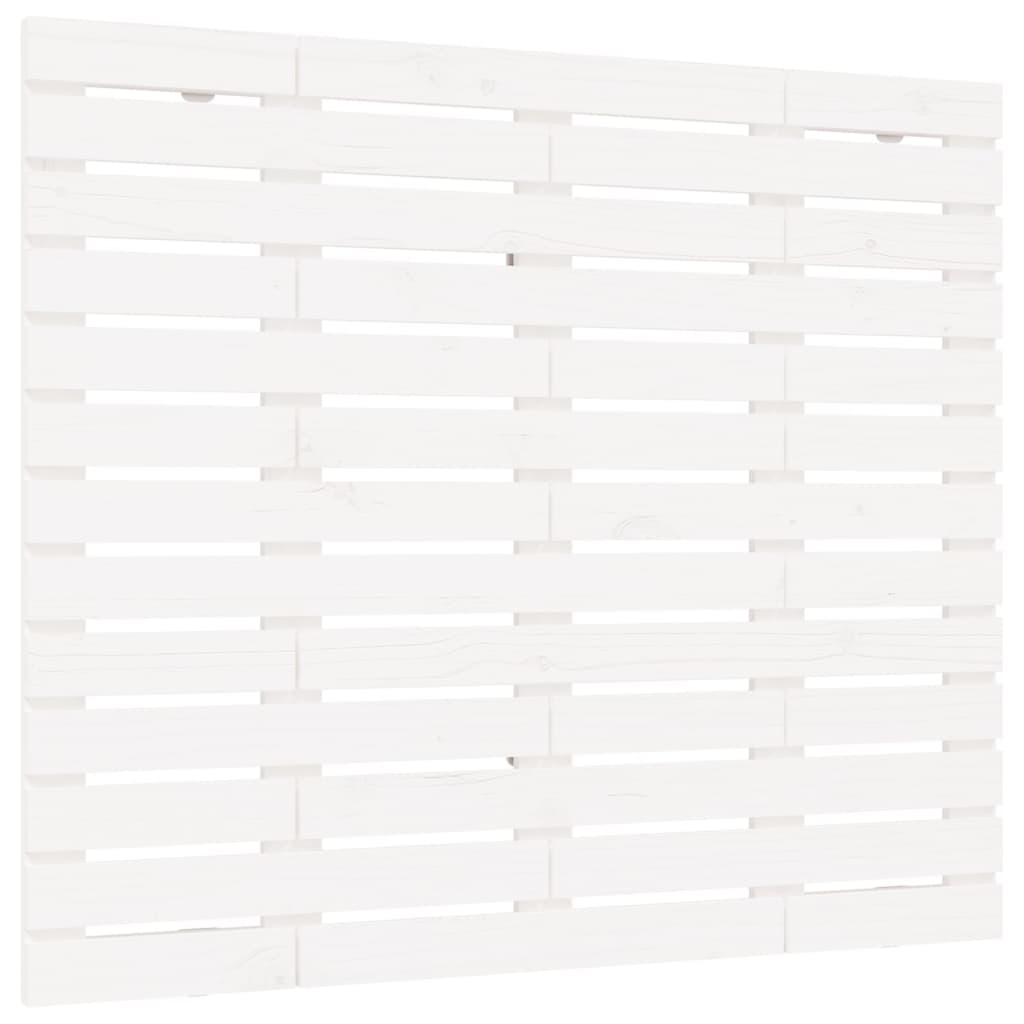 Zidno uzglavlje bijelo 96x3x91,5 cm od masivne borovine