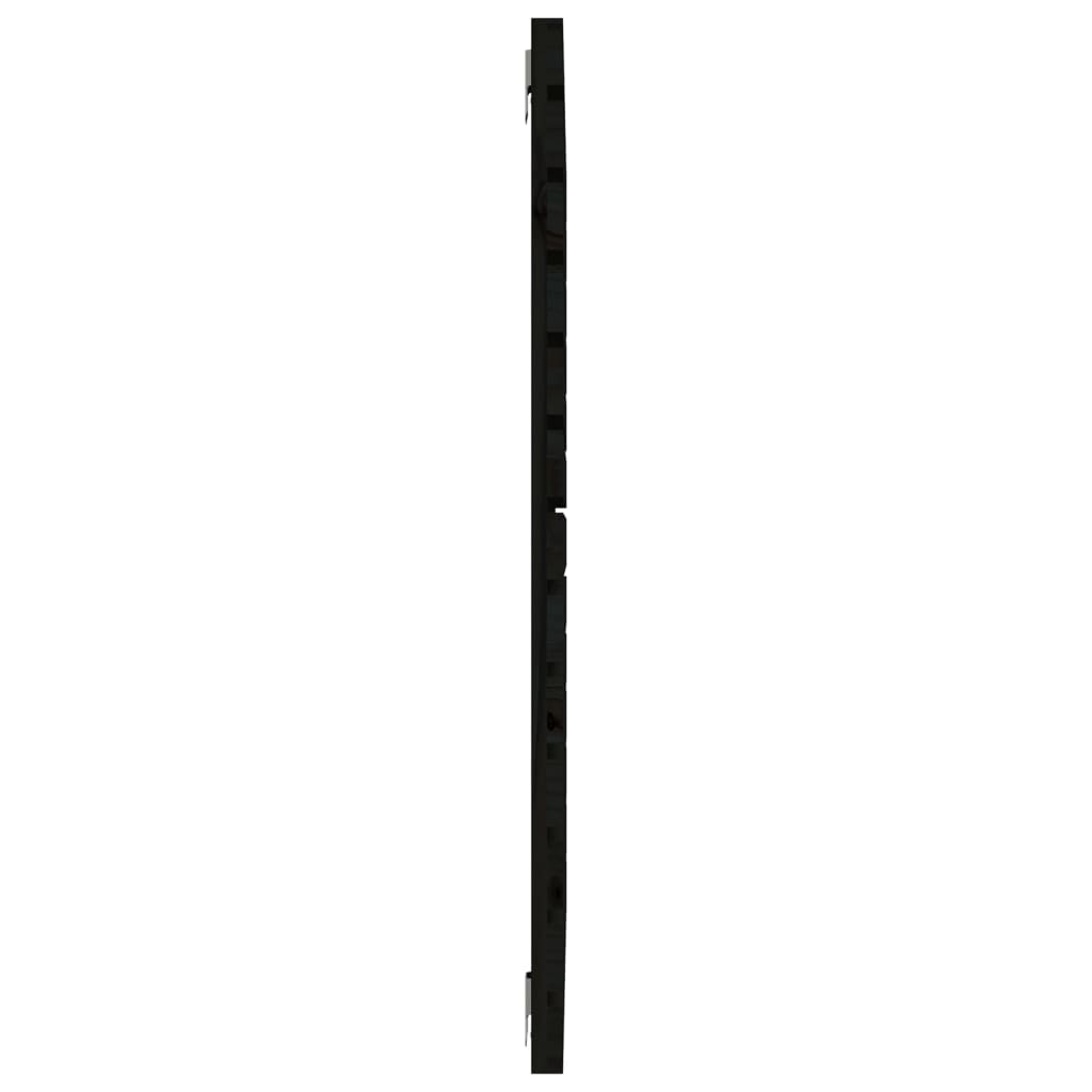 Zidno uzglavlje crni 146x3x91,5 cm od masivne borovine