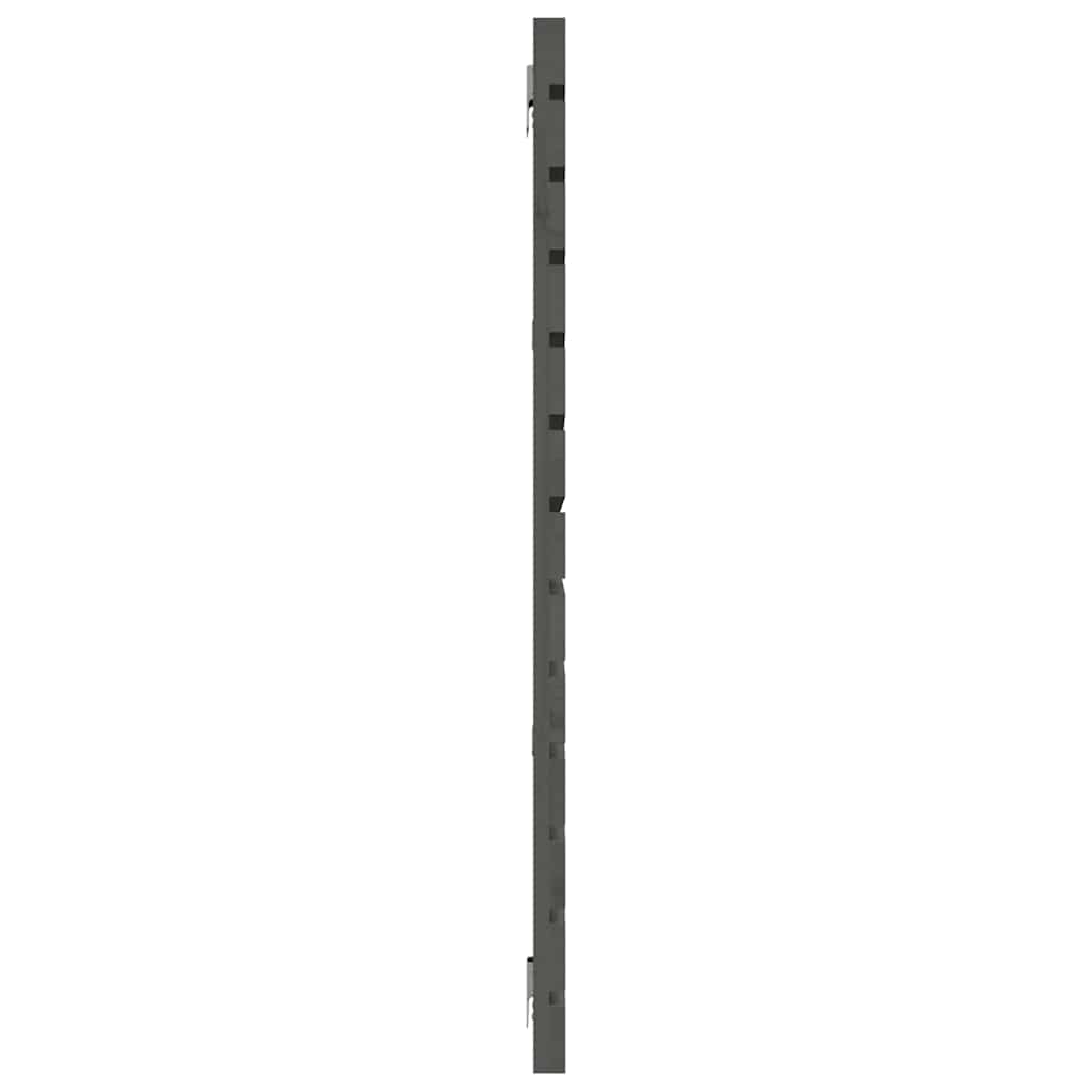 Zidno uzglavlje sivo 156x3x91,5 cm od masivne borovine