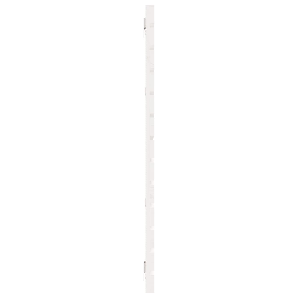 Zidno uzglavlje bijelo 166x3x91,5 cm od masivne borovine