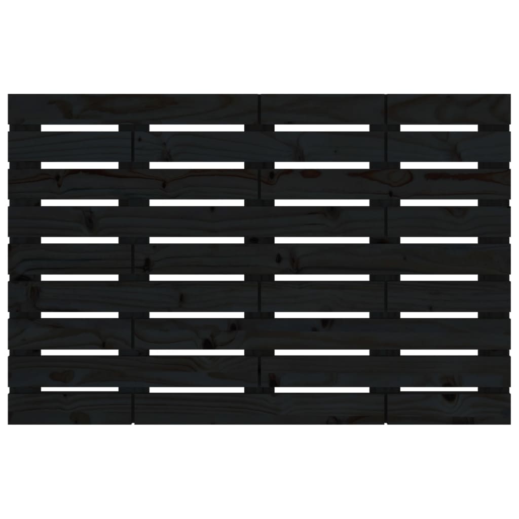 Zidno uzglavlje crni 106 x 3 x 63 cm od masivne borovine