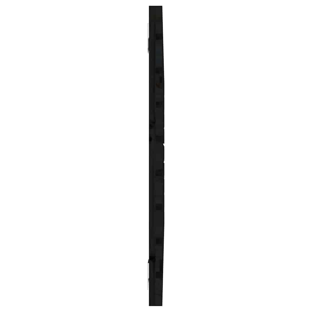 Zidno uzglavlje crni 106 x 3 x 63 cm od masivne borovine