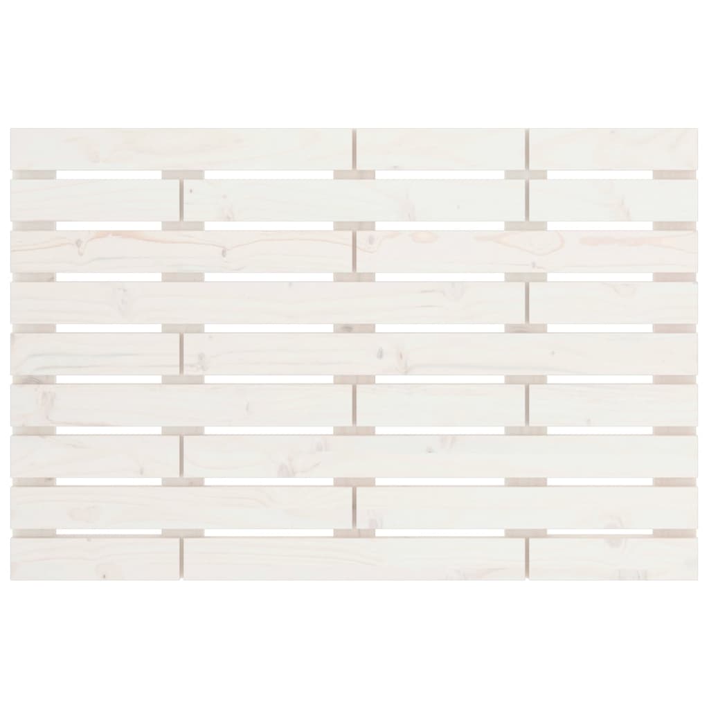 Zidno uzglavlje bijelo 81x3x63 cm od masivne borovine