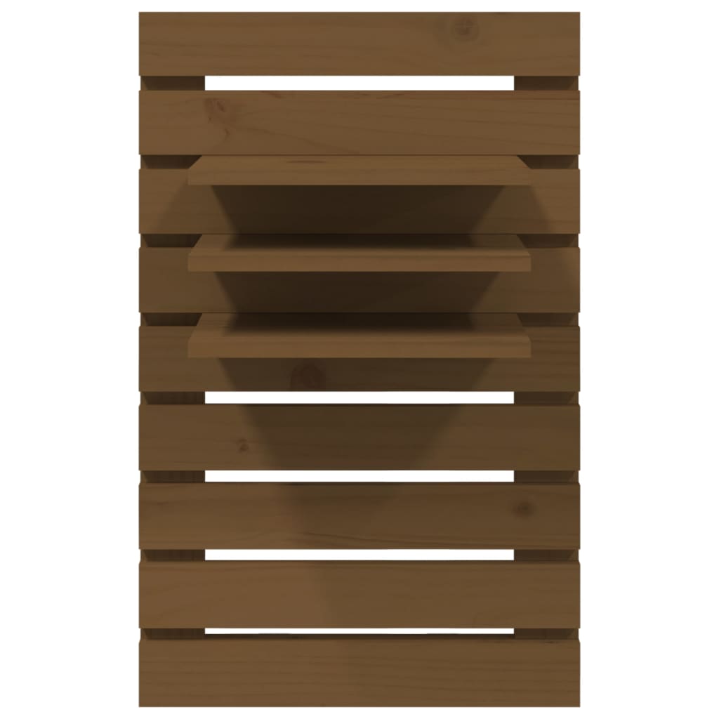 Zidne police uz krevet 2 kom boja meda od masivne borovine