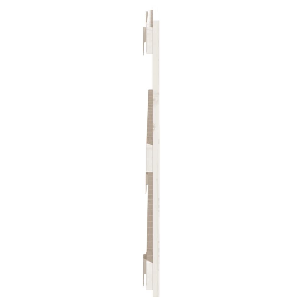 Zidno uzglavlje bijelo 108 x 3 x 60 cm od masivne borovine