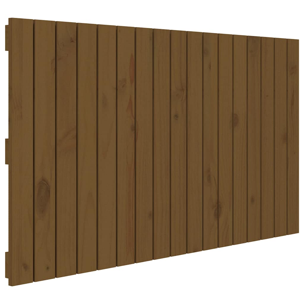 Zidno uzglavlje boja meda 108 x 3 x 60 cm od masivne borovine