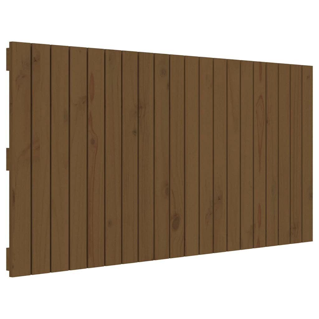 Uzglavlje za krevet boja meda 127,5x3x60 cm masivna borovina