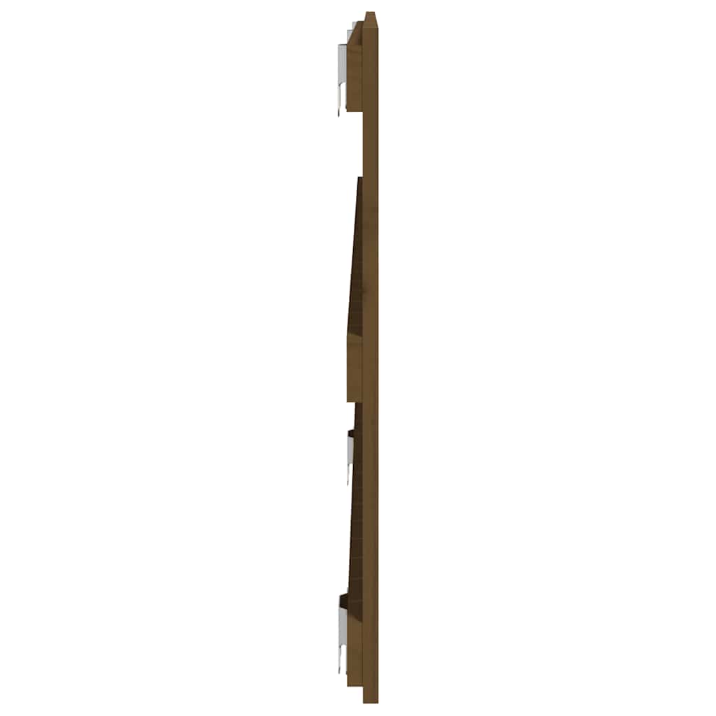 Uzglavlje za krevet boja meda 127,5x3x60 cm masivna borovina