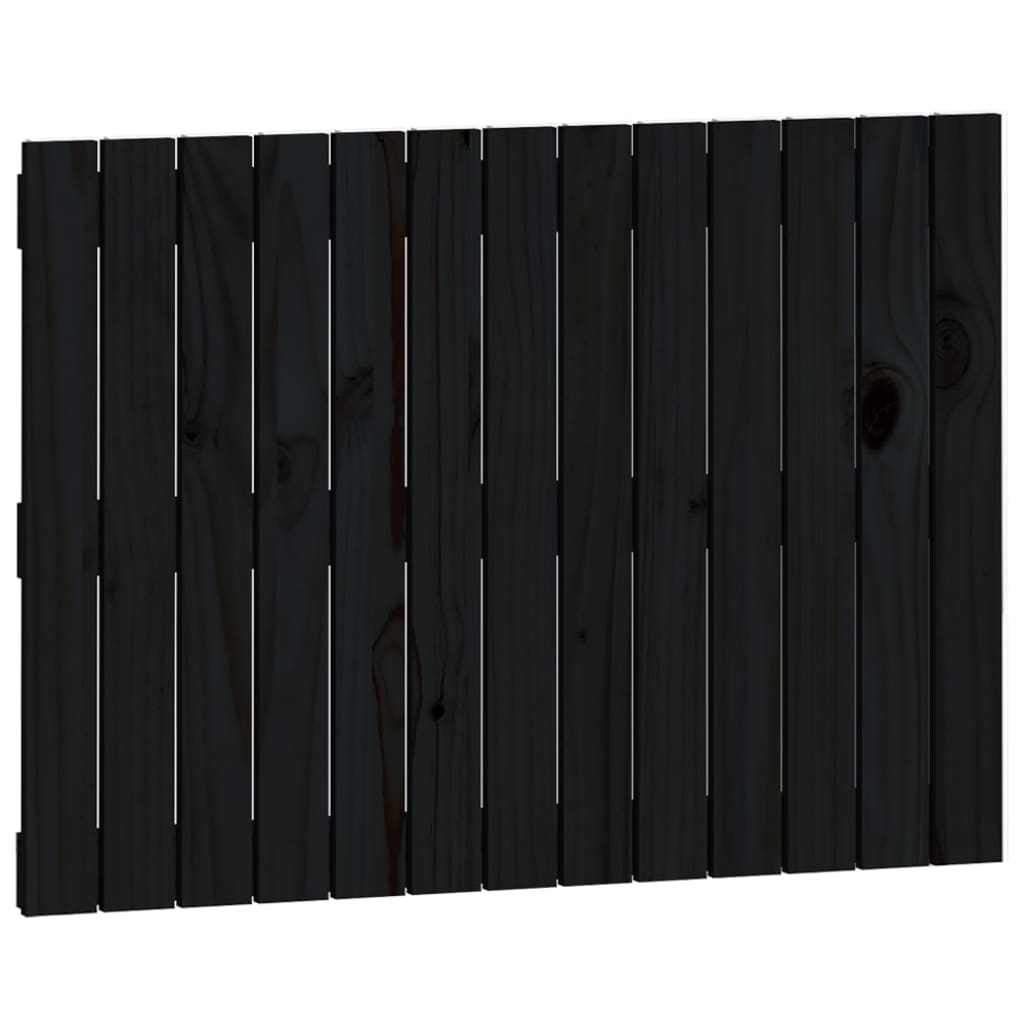 Uzglavlje za krevet Crno 82,5x3x60 cm od masivne borovine
