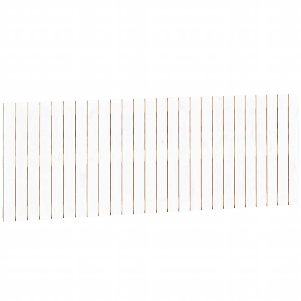 Zidno uzglavlje bijelo 166x3x60 cm od masivne borovine