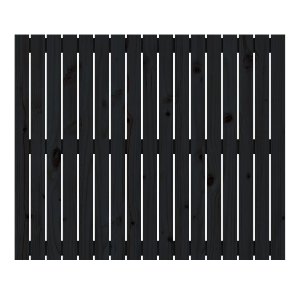 Zidno uzglavlje crni 108 x 3 x 90 cm od masivne borovine