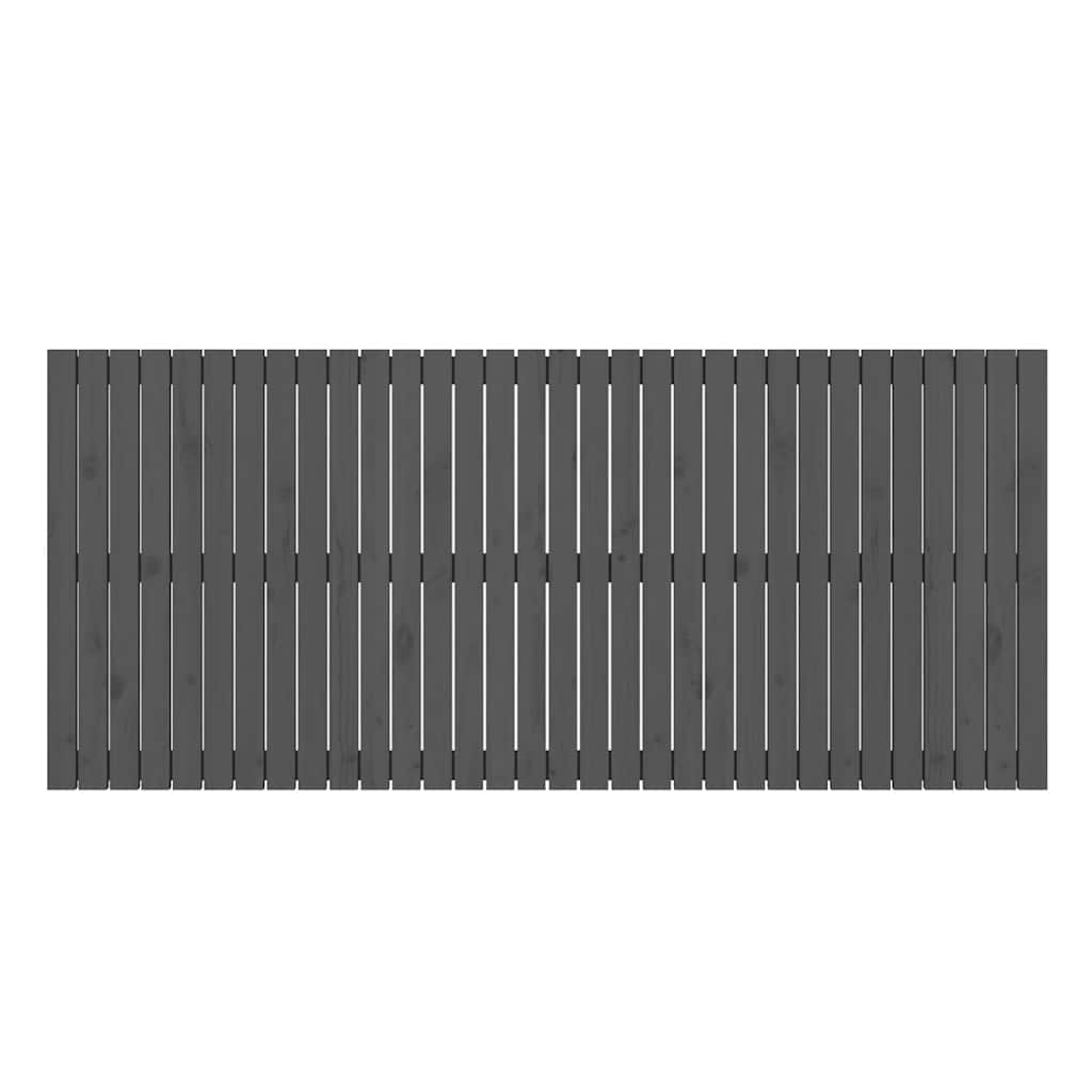 Zidno uzglavlje sivo 204 x 3 x 90 cm od masivne borovine