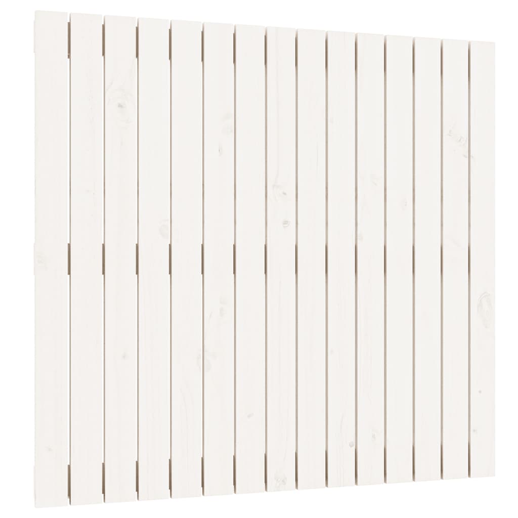 Zidno uzglavlje bijelo 95,5x3x90 cm od masivne borovine