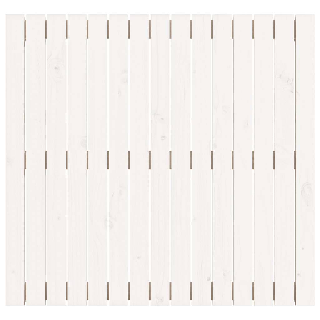 Zidno uzglavlje bijelo 95,5x3x90 cm od masivne borovine