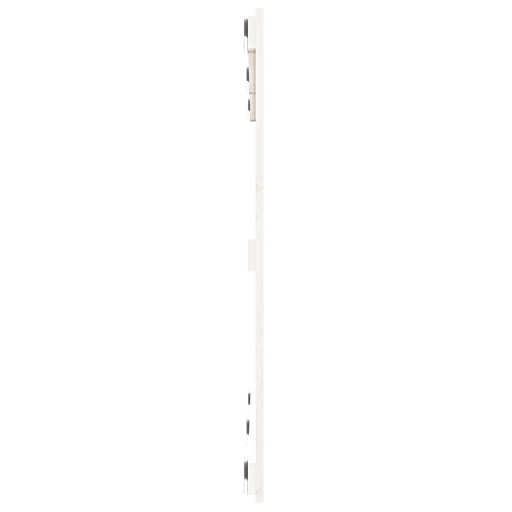 Zidno uzglavlje bijelo 127,5x3x90 cm od masivne borovine