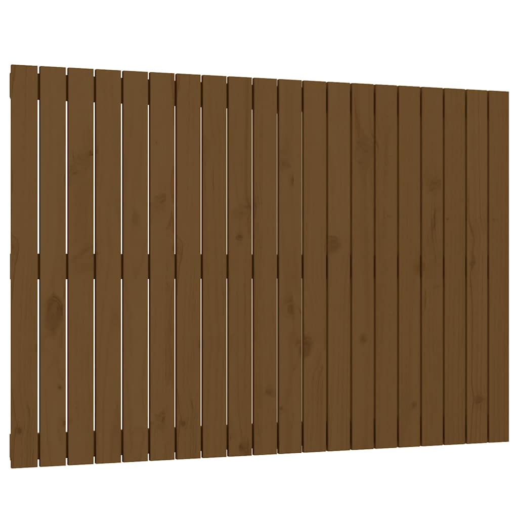 Uzglavlje za krevet boja meda 127,5x3x90 cm masivna borovina