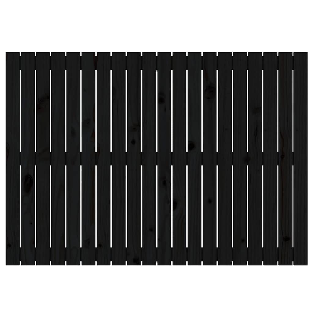 Uzglavlje za krevet Crno 127,5x3x90 cm od masivne borovine