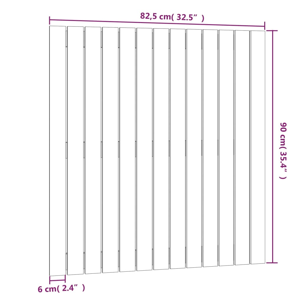 Uzglavlje za krevet boja meda 82,5 x 3 x 90 cm masivna borovina