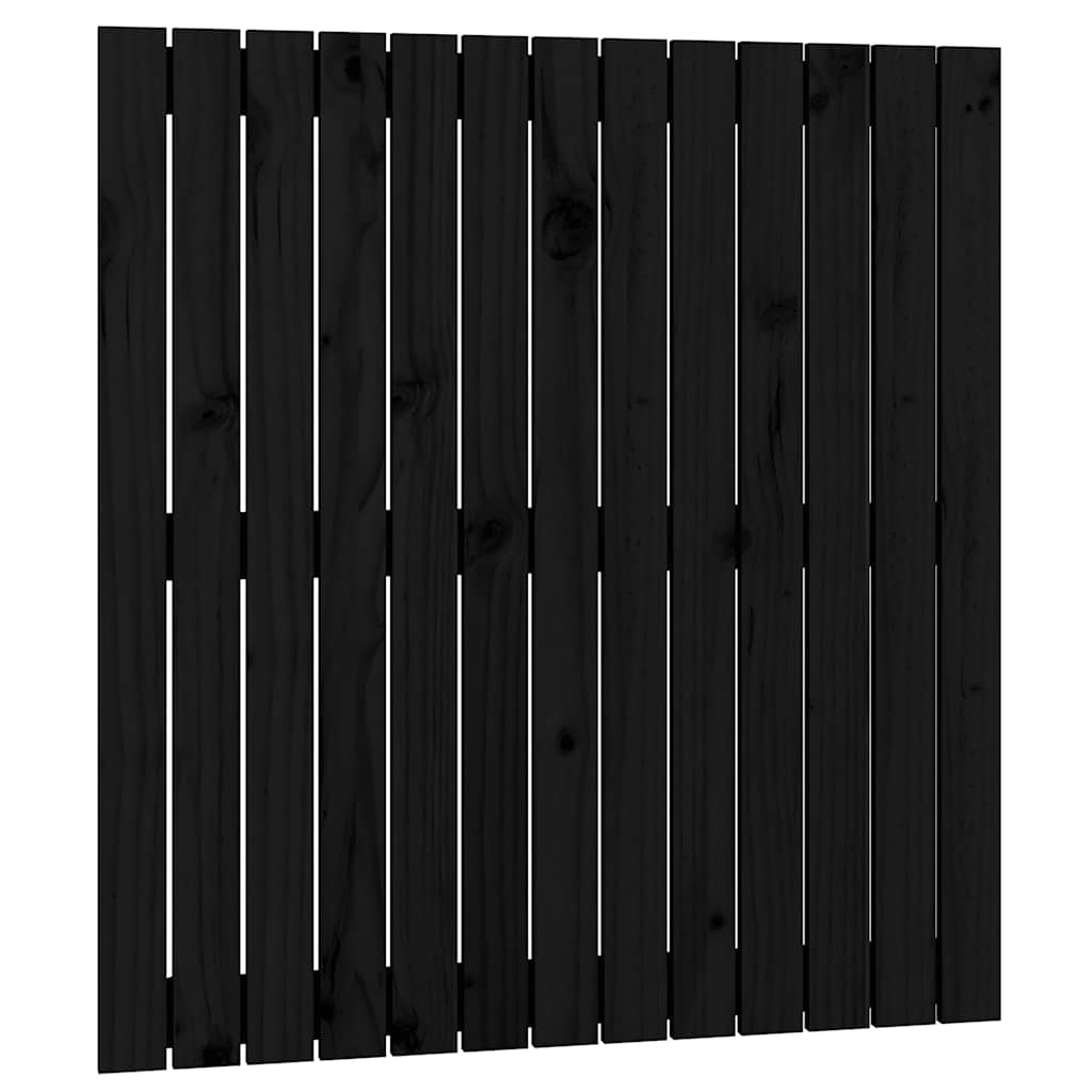 Uzglavlje za krevet Crno 82,5 x 3 x 90 cm od masivne borovine