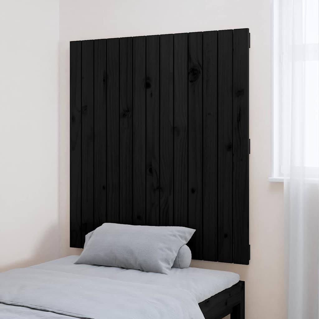 Uzglavlje za krevet Crno 82,5 x 3 x 90 cm od masivne borovine