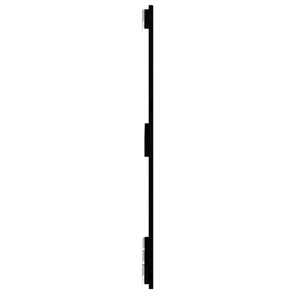 Zidno uzglavlje crni 166x3x90 cm od masivne borovine