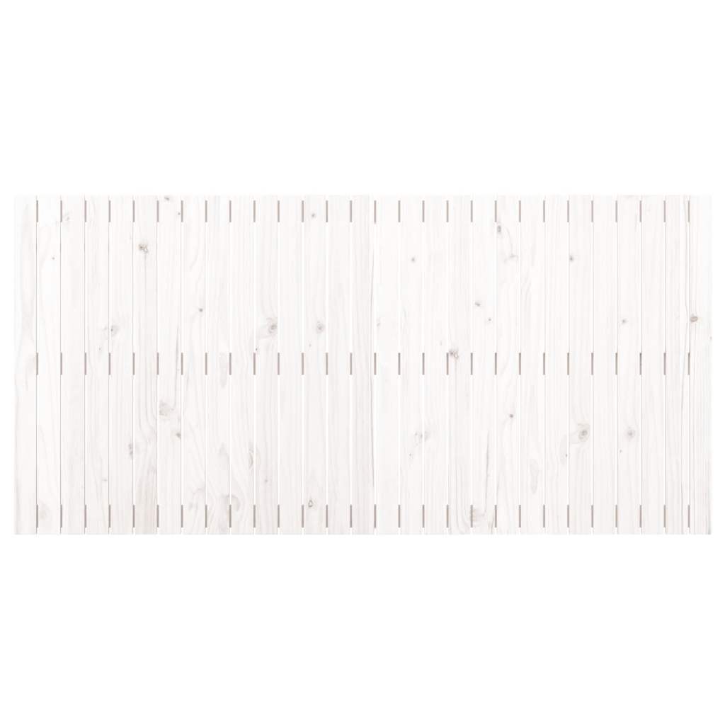 Zidno uzglavlje bijelo 185x3x90 cm od masivne borovine