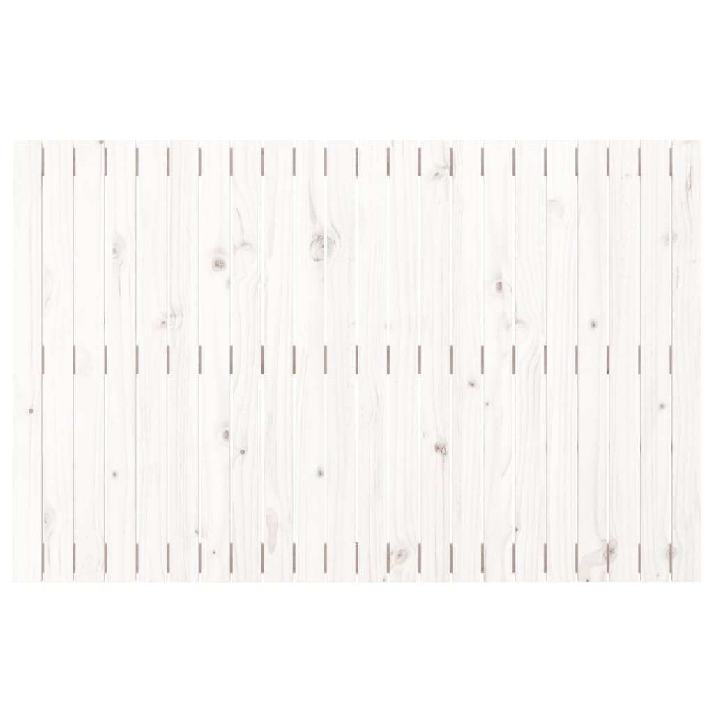 Zidno uzglavlje bijelo 140x3x90 cm od masivne borovine