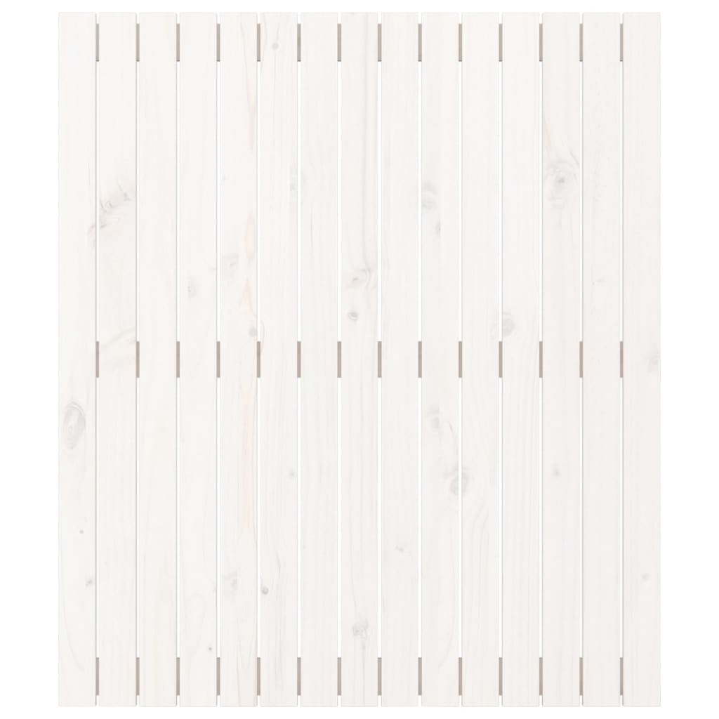 Zidno uzglavlje bijelo 95,5 x 3 x 110 cm od masivne borovine