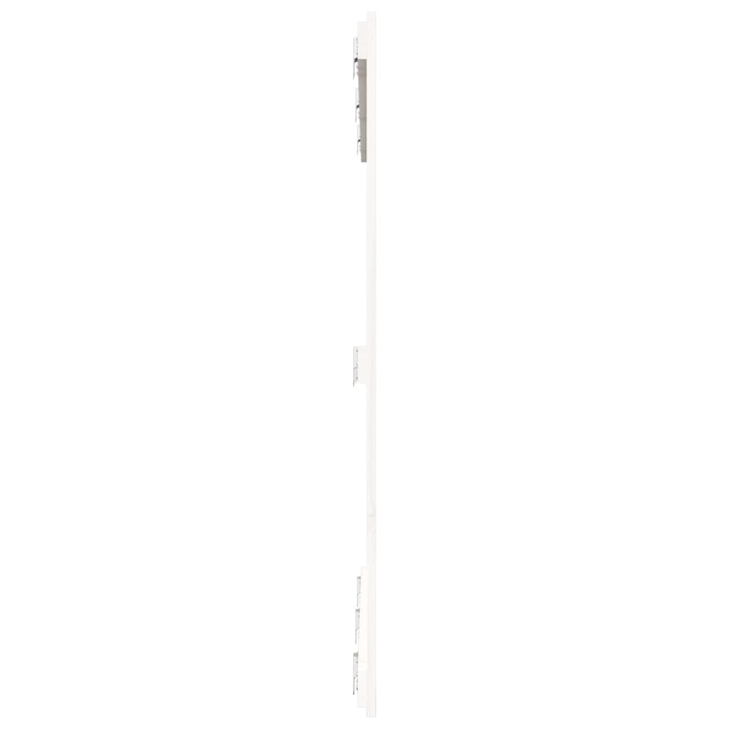 Zidno uzglavlje bijelo 146,5x3x110 cm od masivne borovine