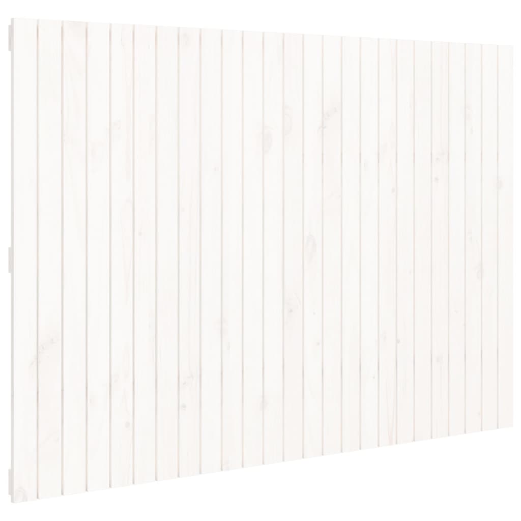 Zidno uzglavlje bijelo 159,5x3x110 cm od masivne borovine