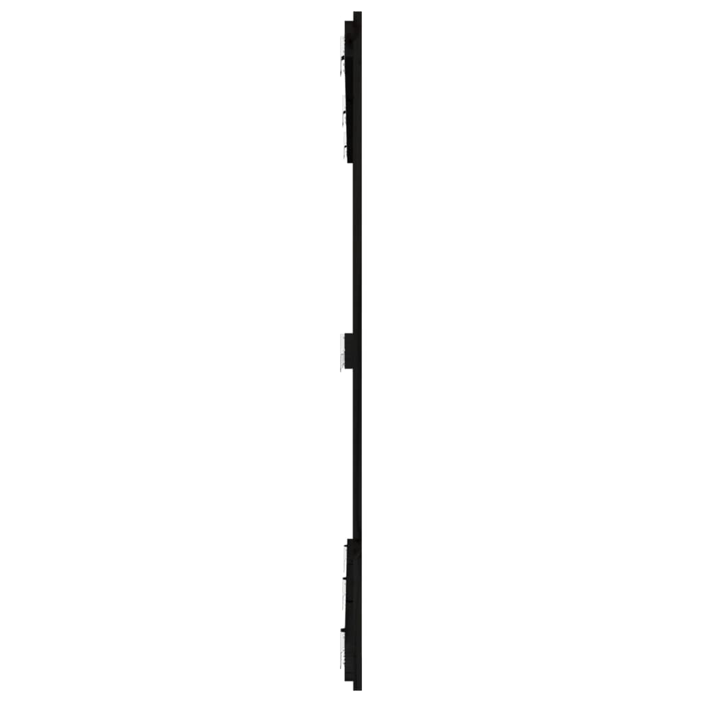 Zidno uzglavlje crni 159,5x3x110 cm od masivne borovine