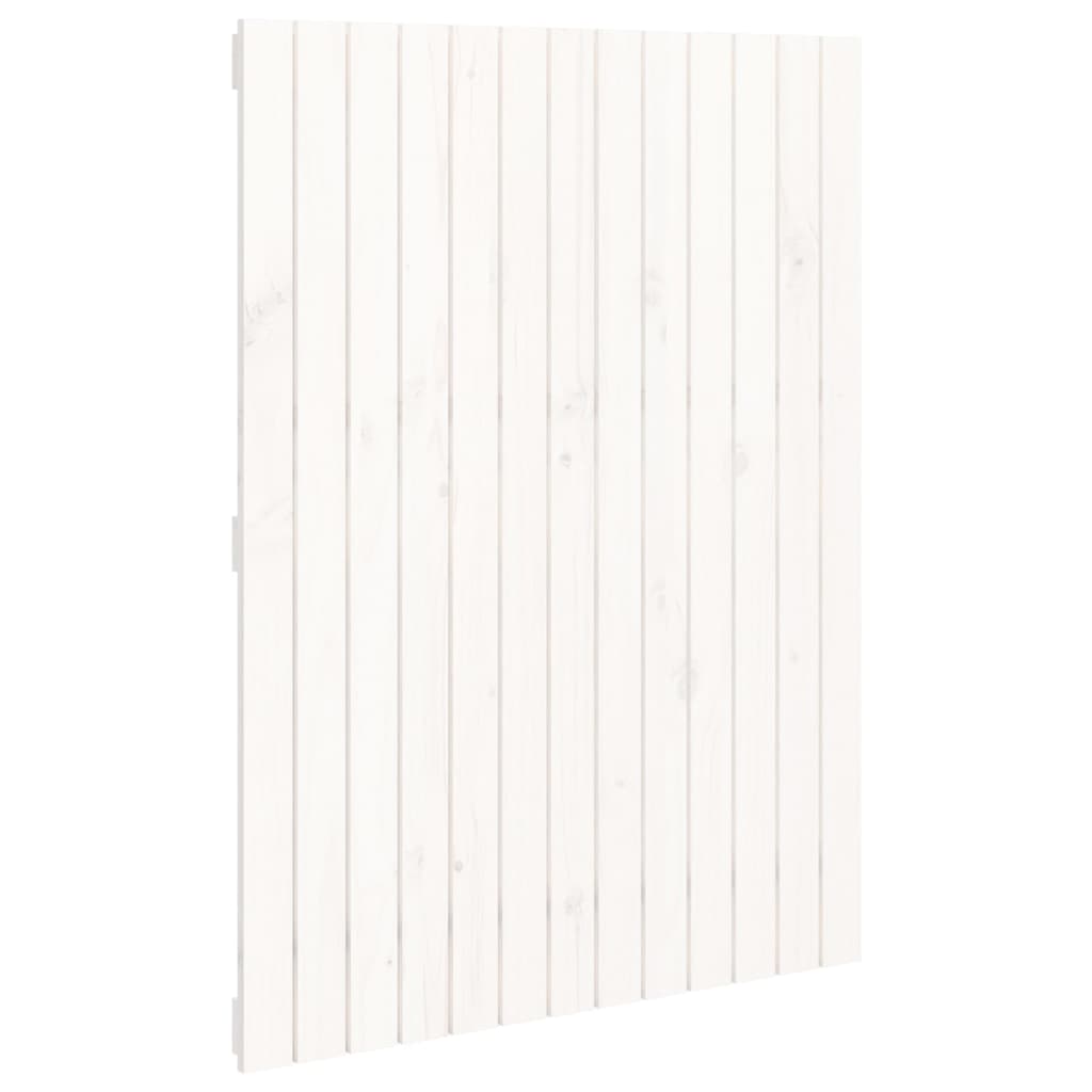Zidno uzglavlje bijelo 82,5x3x110 cm od masivne borovine