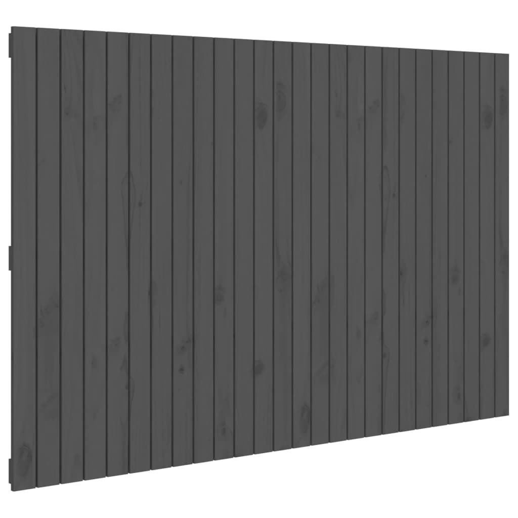 Zidno uzglavlje sivo 166x3x110 cm od masivne borovine