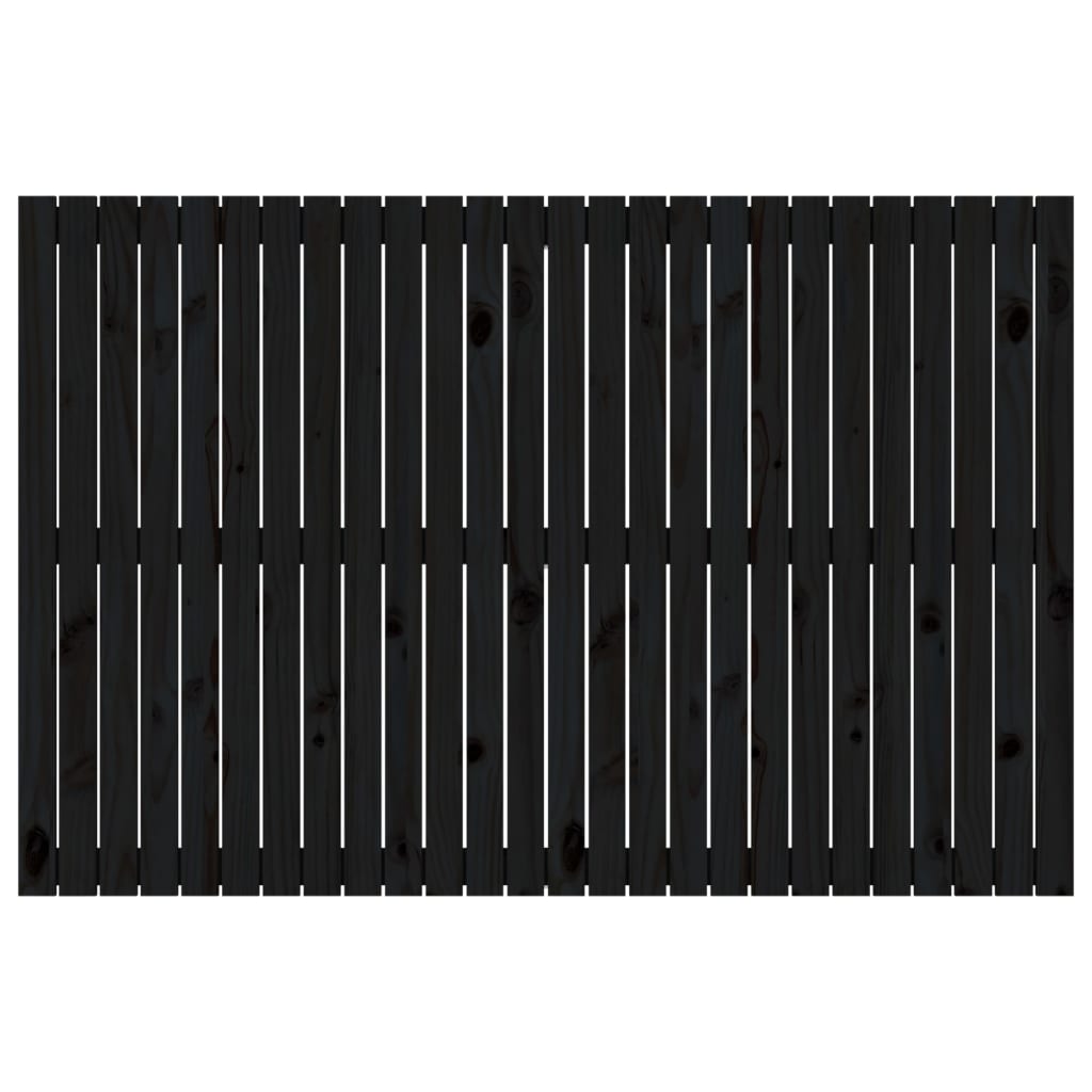 Zidno uzglavlje crni 166x3x110 cm od masivne borovine