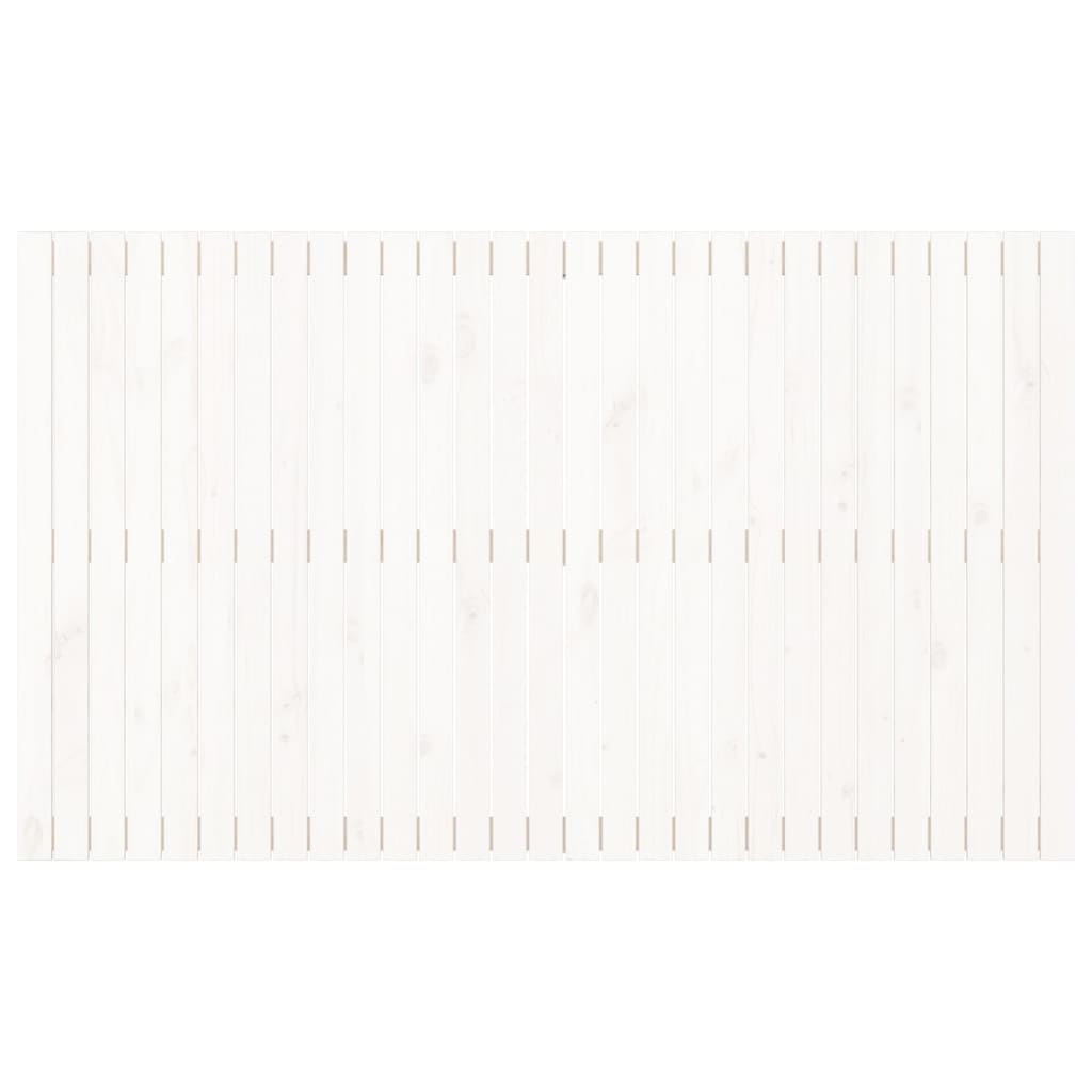 Zidno uzglavlje bijelo 185x3x110 cm od masivne borovine