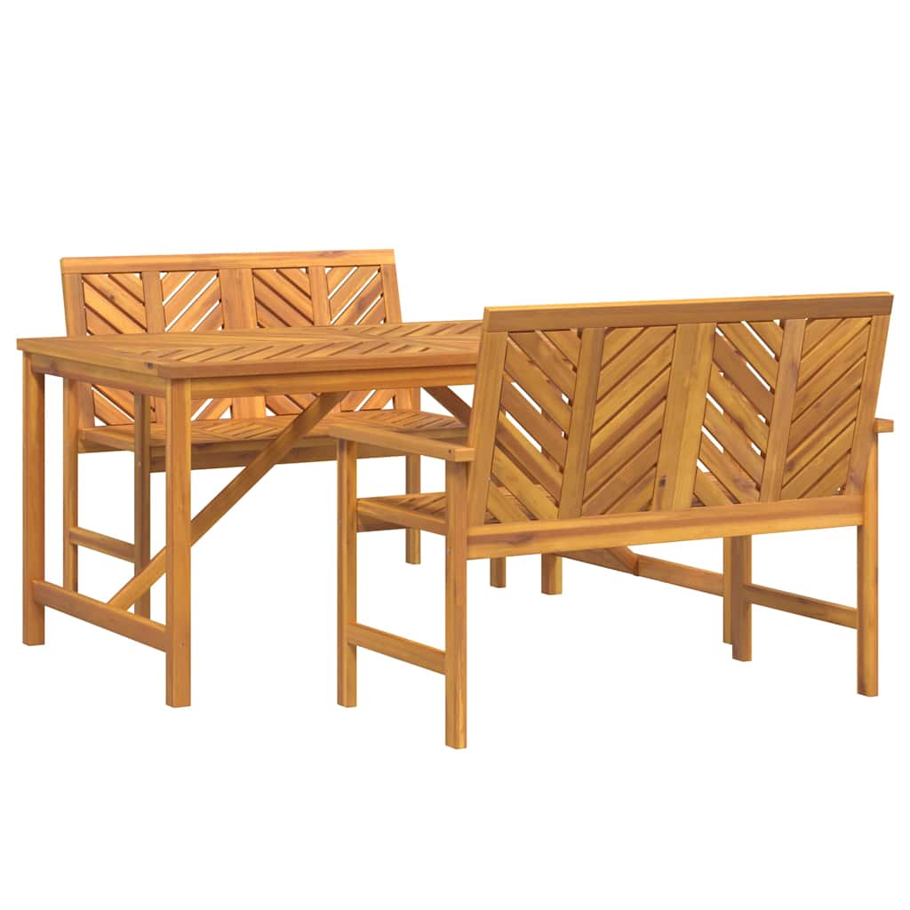 Vrtni set za objed 3 pcs Smeđa Čvrsto drvo akacije